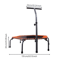 Hexagonal Trampoline bar Sturdy Trampoline Adjustable Handle Compact Rebounder Bar for Apartment
