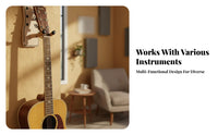 Wooden Guitar Stand Soft Padded Protection Wooden Instrument Stand Lightweight & Compact Foldable Instrument Holder for Studio, Stage