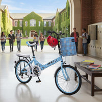 20-Inch Folding Bike Lightweight Single Speed Folding Bike for School Grounds