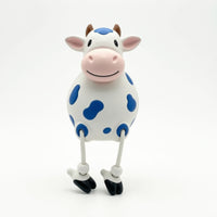 Cow Figurine Decorative Cow Statue Figurine with Dangling Legs Farmhouse Decor Garden for Gardeners, Tabletop, Fence