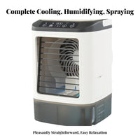Cools & Humidifies USB Powered Air Cooler 3 Speeds Mini Evaporative Cooler LED Nightlight for Office Workers, Students, Bedroom, Dorm Room