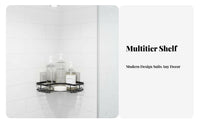 Adhesive Corner Organizer Set No Drilling Adhesive Shower Organizer Set Damage Bathroom Organizer for Residents, Students, Powder Room, Kitchen
