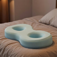 Ergonomic Figure-8 Pillow Contoured Pillow with Recessed Openings Supportive Slim for Bedroom