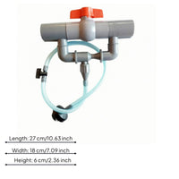 U-Shaped Pipe Venturi Fertilizer Injector Red Handle Irrigation Fertilizer Injector Tapered Outlet Garden Equipment Transparent Hose