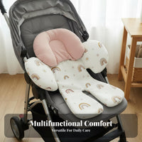 Breathable Material Universal Baby Seat Liner Easy to Clean Baby Stroller Support Pillow Machine Washable for Infants, Babies, Travel