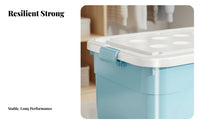 Clear Stackable Bin with Lid and Casters Large Capacity Home Organization Debris-resistantResistant Long-Lasting for Parents