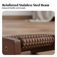 Solid Wood Foot Ergonomic Curved Design Wooden Foot Roller Reflexology Tool for Home, Under Desk