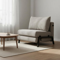 Double Use Folding Sofa Bed High Density Foam Single Sleeper Armchair Ergonomic Support Pull out Chair Bed Corduroy Material for Small Apartment