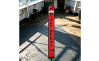 Reflective Band Diving Warning Buoy Nylon Diving Buoy Marker Black Edging Inflatable Dive Buoy Attachment Loop for Divers