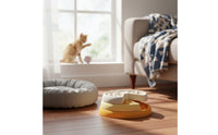 3-Layer Puzzle Food Bowl Rotating Maze Pet Feeder Easy to Clean Interactive Slow Feeder Bowl for Dogs, Young Dogs