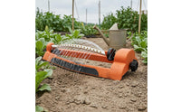 Oscillating Lawn Sprinkler 17 Nozzles Lawn Sprinkler Outdoor Watering Orange Plastic Body Yard Tool Easy to Use