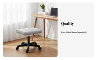 Swivel Function Adjustable Rolling Footrest Compact Size Rolling Leg Rest Multi-Functional Footstool Padded Cushion for Beauticians, Spa Technicians, Home Users, Under Desk, Beauty Salon, Living Room