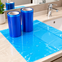 Disposable Toilet Seat Covers, Dental Blue Film, Full Coverage Portable Travel Toilet Seat Protectors for Hotels