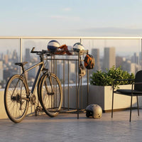 Metal Freestanding Bike Organizer Black Cycle Storage Rack Indoor Floor Bike Rack Wire Basket for Garage, Basement