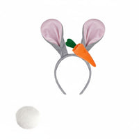 Animal Headband Ears Headband Korean Style Hare Ear Hairband Lightweight Easter Bunny Ears for Festivals, Cosplay