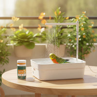 Bird Bath with Shower Spacious Bird Bath with Running Water Continuous