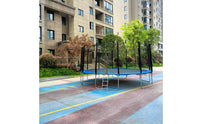 Heavy Duty Round Trampoline with Safety Net High Bearing Capacity Large Backyard Trampoline Weather Resistant Outdoor Jumping Bouncer Commercial Grade for Children, Adults, Playground