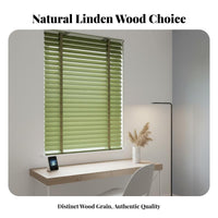 Basswood Slat Window Covering Blackout Wooden Horizontal Window Covering Sturdy Wood Window Covering S Room Darkening Wooden