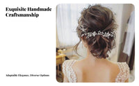 Wedding Hair Jewelry Handmade Bridal Hair Sprig Crystal Bead Headpiece Elegant Design Flexible Bridal Headband for Weddings