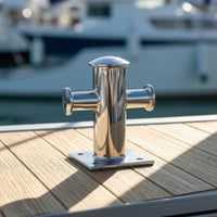 Single Cross Bollard Polished Cross Bollard Heavy-Duty Boat Deck Fitting for Boats