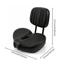 Bike Seat with Backrest Supportive Bike Saddle with Back Support Wide for Cyclists, Commuters, Recreational Biking, Commuting, Stationary Exercise