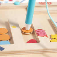 Reasoning Training Color Matching Race Game Made of Wood Educational Toy for Children, Preschoolers