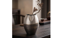 Decorative Vase Metal-Like Aluminum Vase Abstract Flower Holder for Living Room, Entryway, Mantel