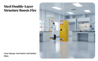 Storage Cabinet Fire Resistant Cabinet Heavy Duty Fire Resistant Steel Locker for Workshop Owners, Research Facility, Laboratories