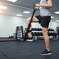 Adjustable Length Gait Assistance Band Comfort Grip Handle Leg Lifter Strap Sturdy Nylon for Stroke Patients, Elderly, Home Use