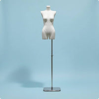 Cloth-Covered-Covered Half-Body Female Mannequin Textured Headless Torso Mannequin Narrow Shoulder Clothing Form Telescopic for Shop Window