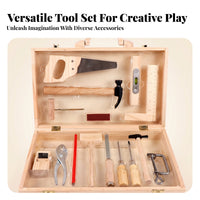 Wooden Toy Realistic Wooden Toy Workbench Easy Storage Children's Plaything