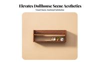 Photo Prop Miniature Wooden Bookshelf Realistic Intricacy 1/6 Scale Doll Shelf Exquisite Craftsmanship for Miniaturists, Model Display