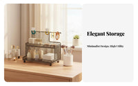 Large Capacity Rotating Makeup organizer adaptable Cosmetic Organizer Clear View Design Countertop carrier Easy to Clean for glamour Lovers, facial care fans, Women, Dressing Table, Bedroom, vanity, Dorm Room