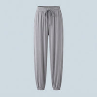 Gym Joggers for Women UK with Ice Silk Material for Running, Lightweight Ladies Trousers with Drawstring Waist, in Thin