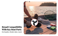 Outboard Motor Propeller Replacement Part Boat Engine Propeller High Power Compatible Boating Accessory for Boaters, Anglers, Fishing, Kayaking