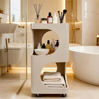 Open-Frame Rolling Salon Trolley Space-Saving Salon Trolley Sturdy Mobile Storage Cart with Wheels Long-Lasting for Beauticians