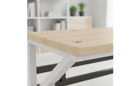 Study Desk Space-Saving Home Office Desk Furniture Reinforced Support Bar Rounded Corners for Bedroom, Small Apartment