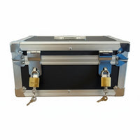 Combination Lock Lockable File Box Portable with Handle Aluminum Frame Security Case Sturdy Construction Household Storage Hard-Shell for Homeowners, Business Owners, Collectors, Home, Travel, Car Trunk