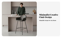 Retro Design Upholstered Metal Frame Stool factory design Bar Chair Nordic Inspired Seating Furniture Soft Padded Seat for Homeowners, Restaurant Owners, Adults, Cafe, Kitchen, Bistro, Lounge