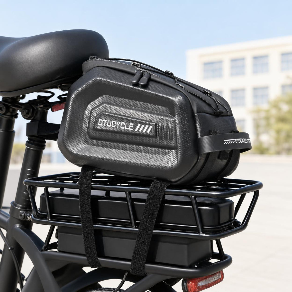 EVA Hard Shell Bicycle Rear Seat Bag, Large Capacity Waterproof Bike Rack Tail Bag for Cycling, Electric Scooter, Multifunctional Storage