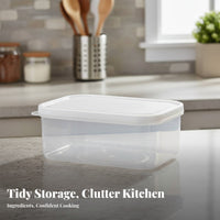 Stackable Design no costzer Compartment Box Airtight closure 4-Compartment Food Tray Reusable Refrigerator Organizer Transparent container for Home Cooks, Parents, Kitchen, Pantry, lunch container