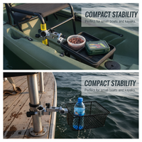 Universal Fishing Chair Accessory Mount for Bait Tray, Rod Holder, or Keepnet - Aluminum Alloy