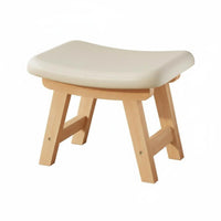 Multi-Functional Upholstered Shoe-Changing Stool durable Wood Frame Padded Low Stool multipurpose Use Footstool paddinged Seat for Homeowners, Families, Expectant Mothers, Entryway, Living Room, Bedroom, Balcony
