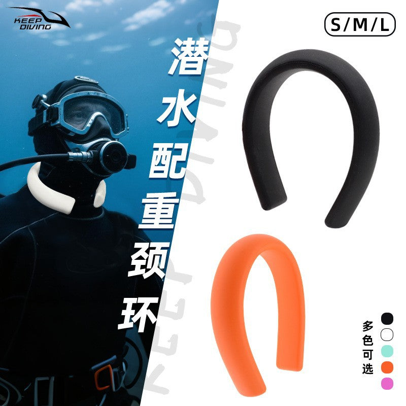 Adjustable Weighted Neck Ring for Freediving Training, Multiple Specifications