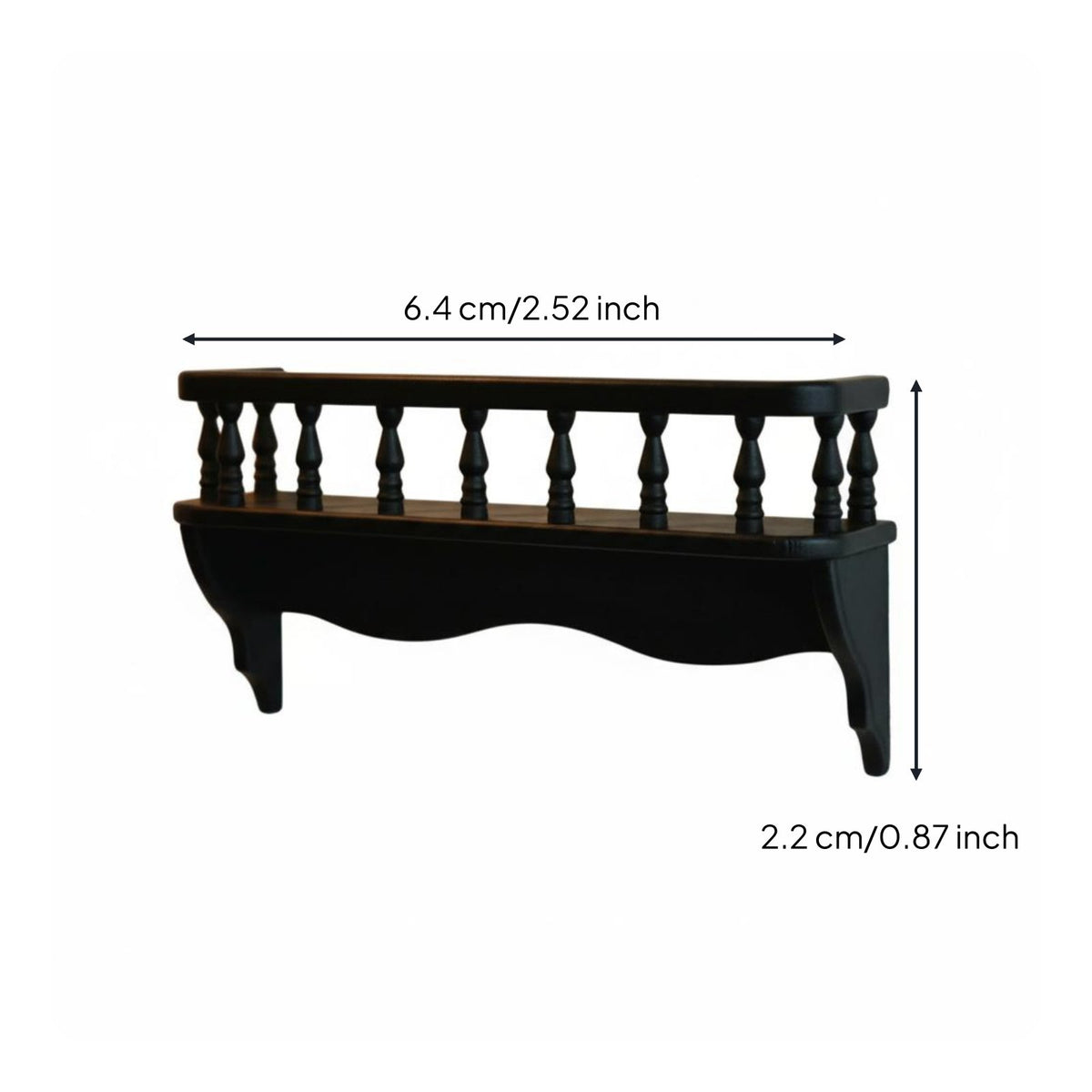 European Design 1:12 Scale Floating Shelf Realistic Detailing 1:12 Scale Display Rack Easy Installation Dollhouse Floating Shelf Versatile Design for Hobbyists, Miniature Scene Building