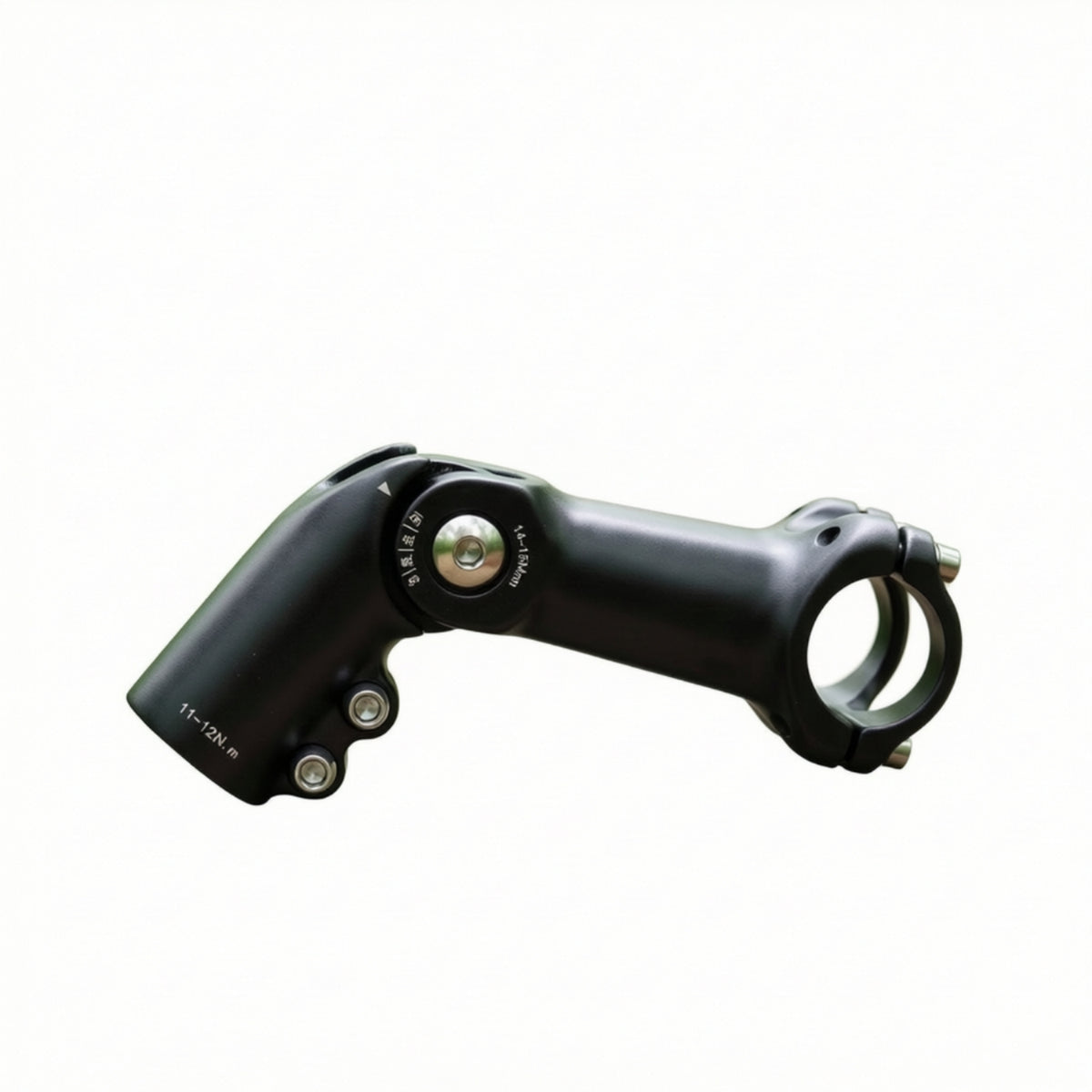 Aluminum Alloy Adjustable Handlebar Stem Four-Bolt Adjustable Cycle Stem Matte Black Hardware Lightweight for Cyclists, Mountain Bikes