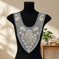 Beaded Collar Embroidered Collar with Embroidery Decorative for Formal Wear