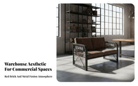 Wrought Iron Frame utilitarian design Dining Booth High rear Design Upholstered Dining Booth Comfortable Banquette Seating long-lasting Construction for Bar Owners, Interior Designers, eating establishments, Restaurant, Lounge Area, eating establishment