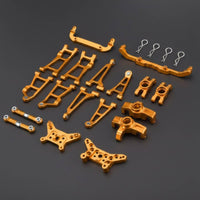 1/14 Scale RC Car Upgrade Set Adjustable Tie Rods Aluminum Shock Absorber System Arm Wear-Resistant kitResistant Metal RC Car Upgrade Kit