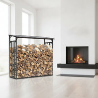 Outdoor Firewood Storage Rack with Cover Heavy-Duty Firewood Rack with Cover Waterproof Large for Homeowners, Backyard, Patio, Fireside